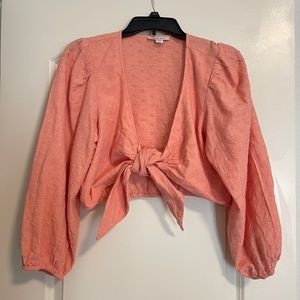 AE Long Sleeve Tie Front